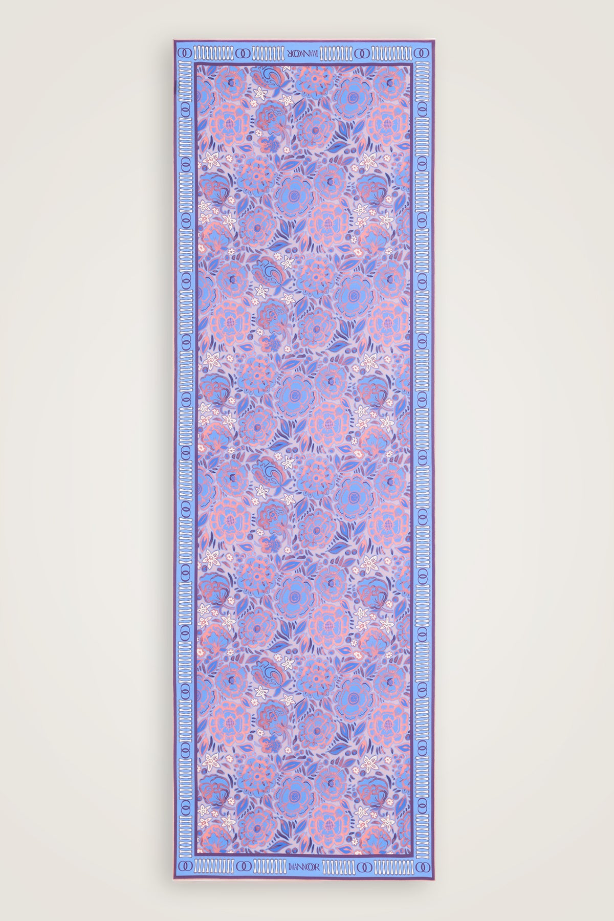 Potpori Pembe Krep İpek Şal 70x210