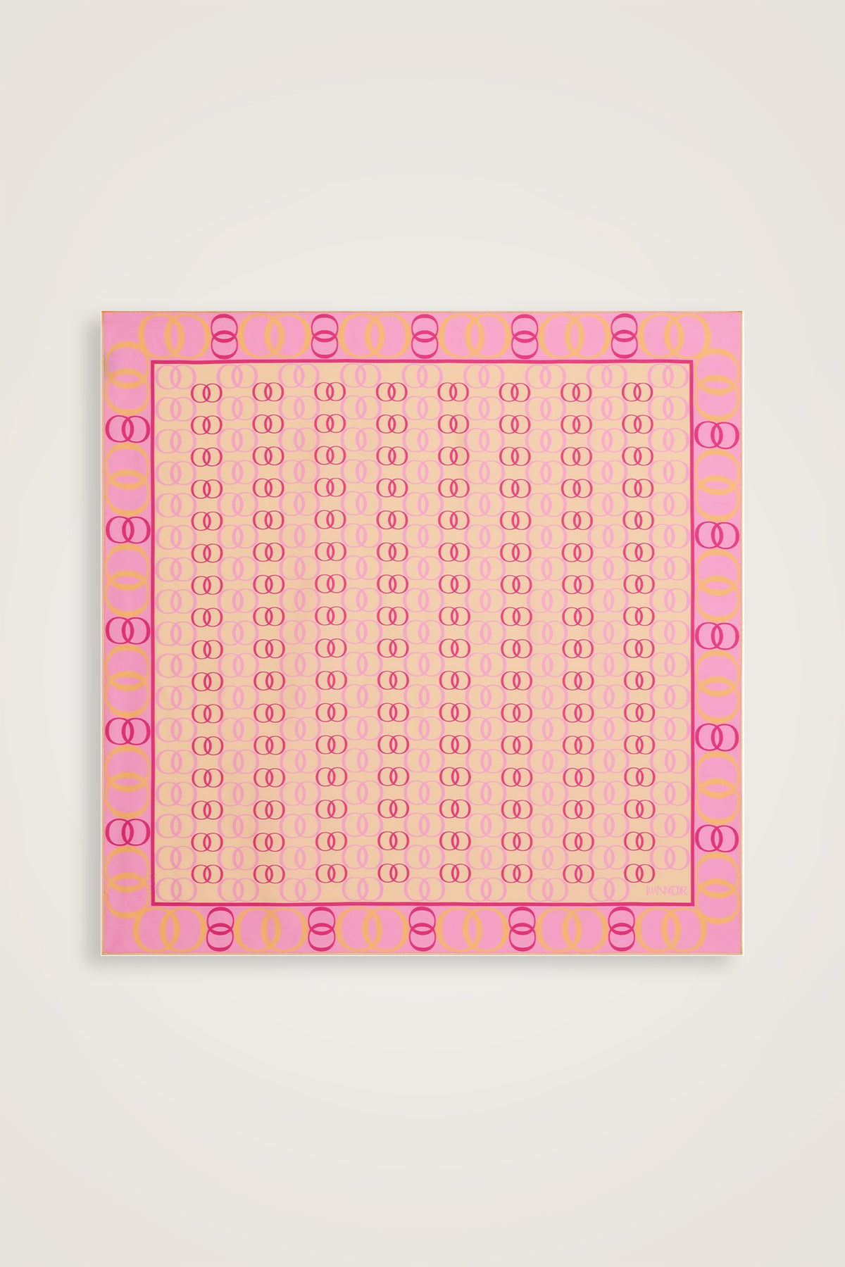 Noor Yolu 2 Şeker Pembe Tivil İpek Eşarp 90x90