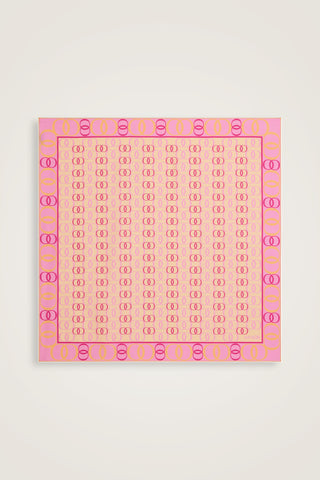 Noor Yolu 2 Şeker Pembe Tivil İpek Eşarp 90x90