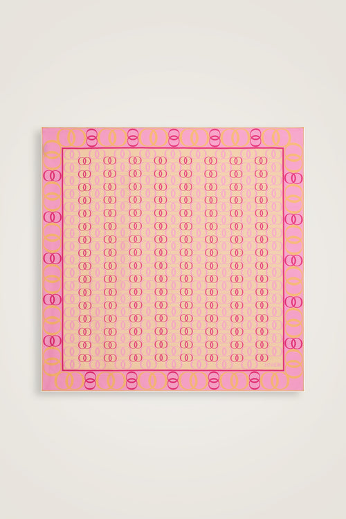 Noor Yolu 2 Şeker Pembe Tivil İpek Eşarp 90x90