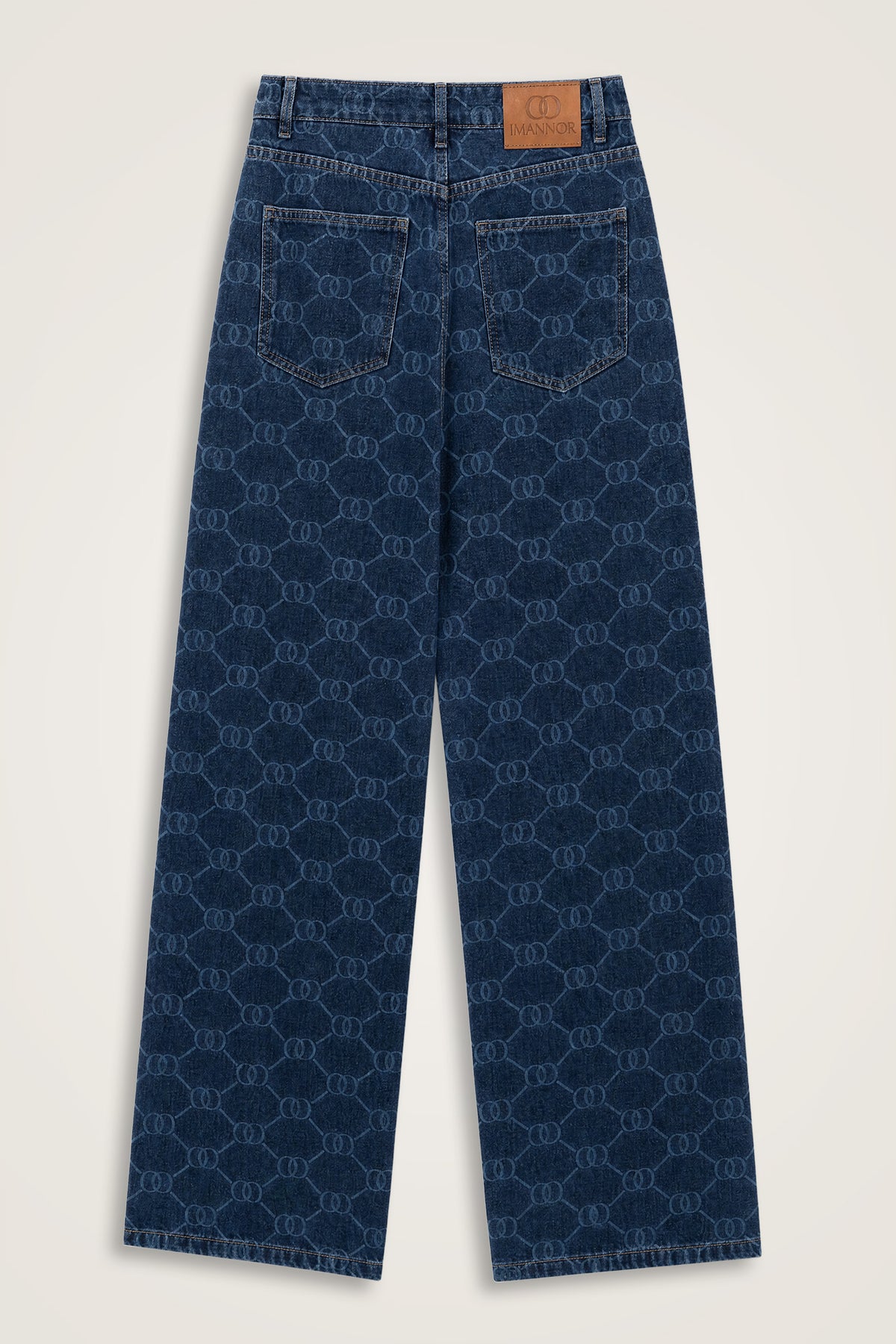 Lacivert Monogram Denim Pantolon
