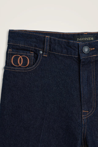 Koyu Lacivert Denim Pantolon
