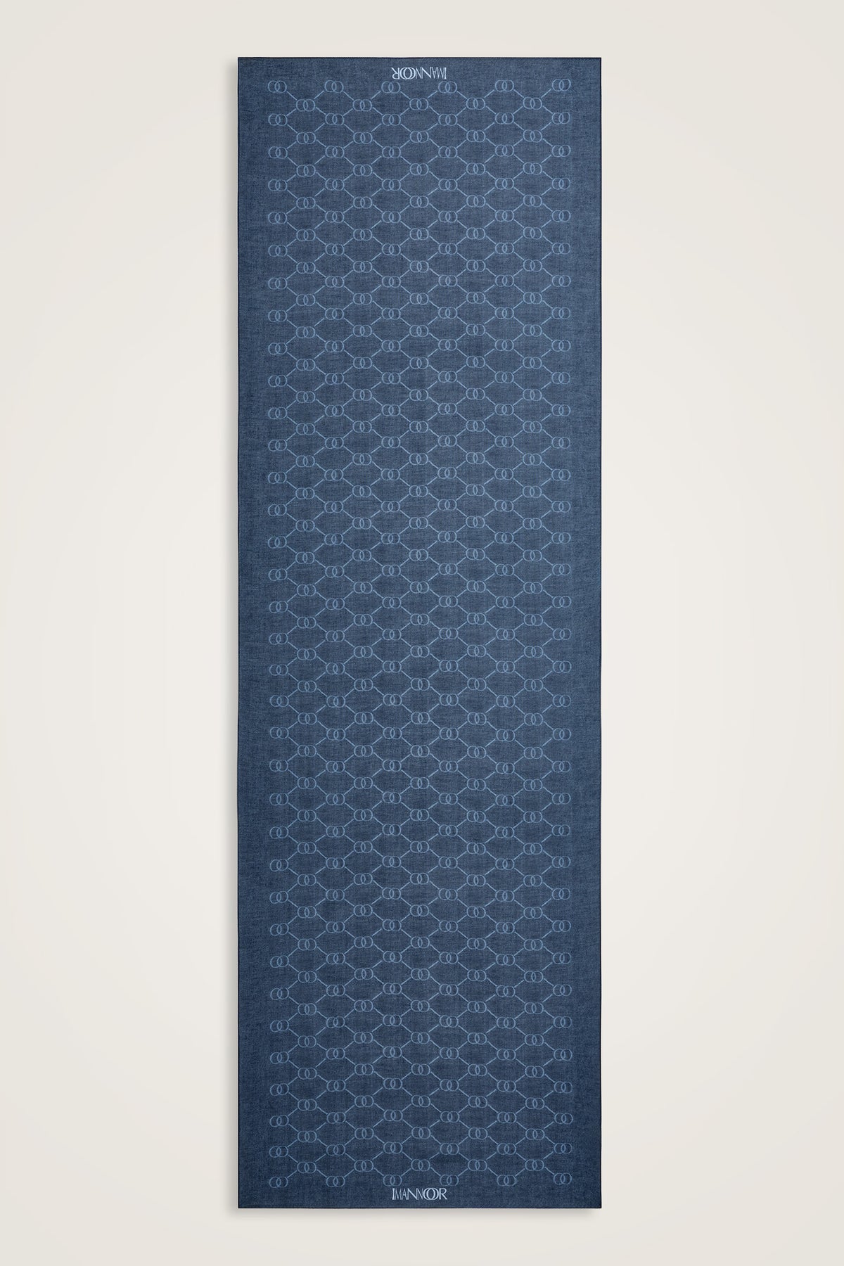 Petek Denim Renk Pamuk İpek Vual Şal 64x195