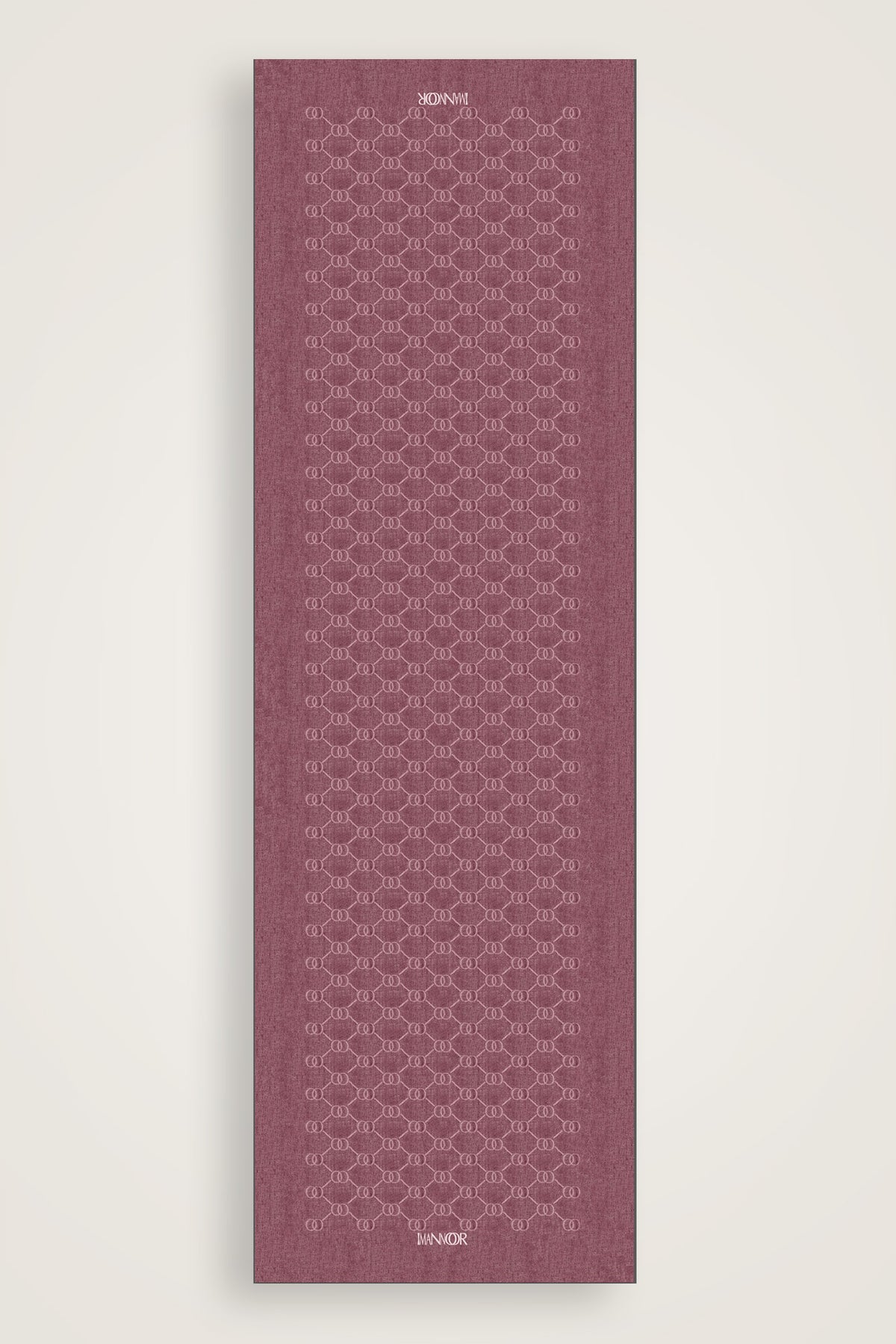 Petek Bordo Pamuk İpek Vual Şal 64x195