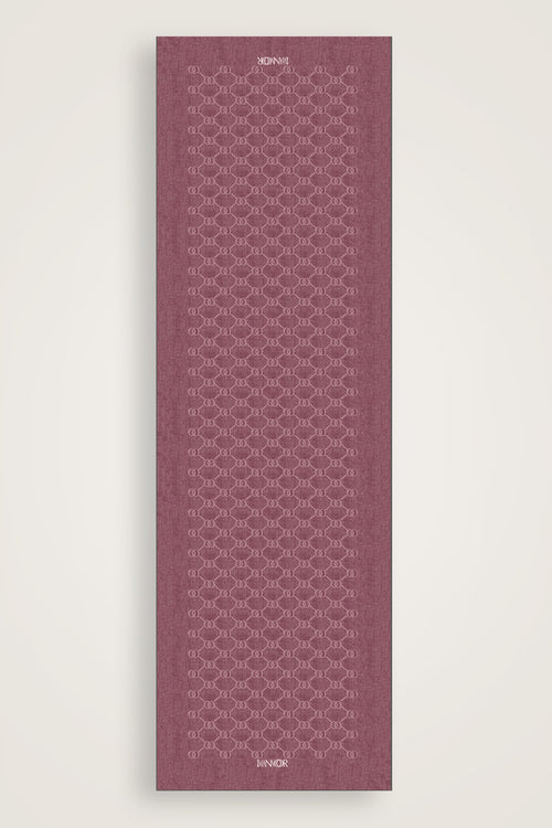 Petek Bordo Pamuk İpek Vual Şal 64x195