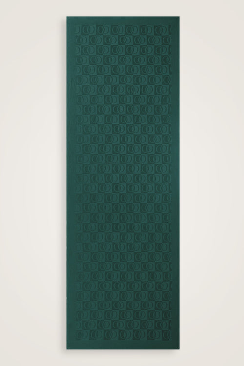 Checkerboard Pattern Naia Cotton Shawl Petrol