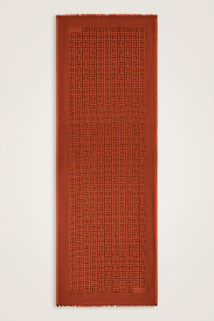 İman Kare Tarçın İpek Şal 70x200