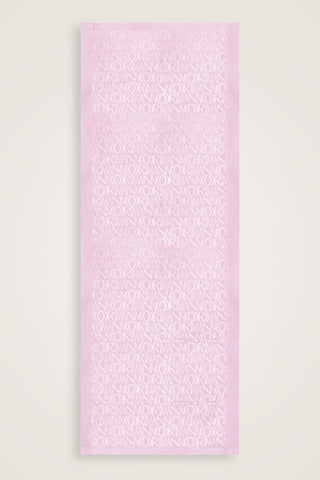 Monogram İmza Açık Pembe Shiny Jakar Şal 70x200