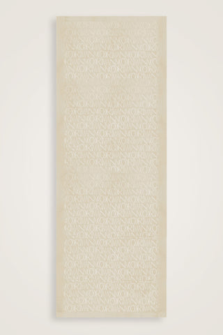 Monogram İmza Bal Beji Shiny Jakar Şal 70x200