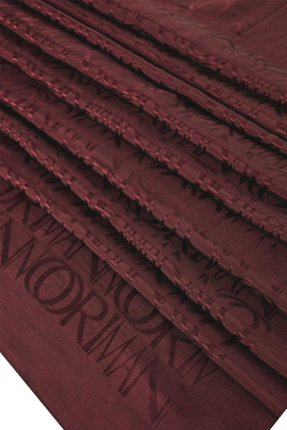 Monogram İmza Bordo Shiny Jakar Şal 70x200