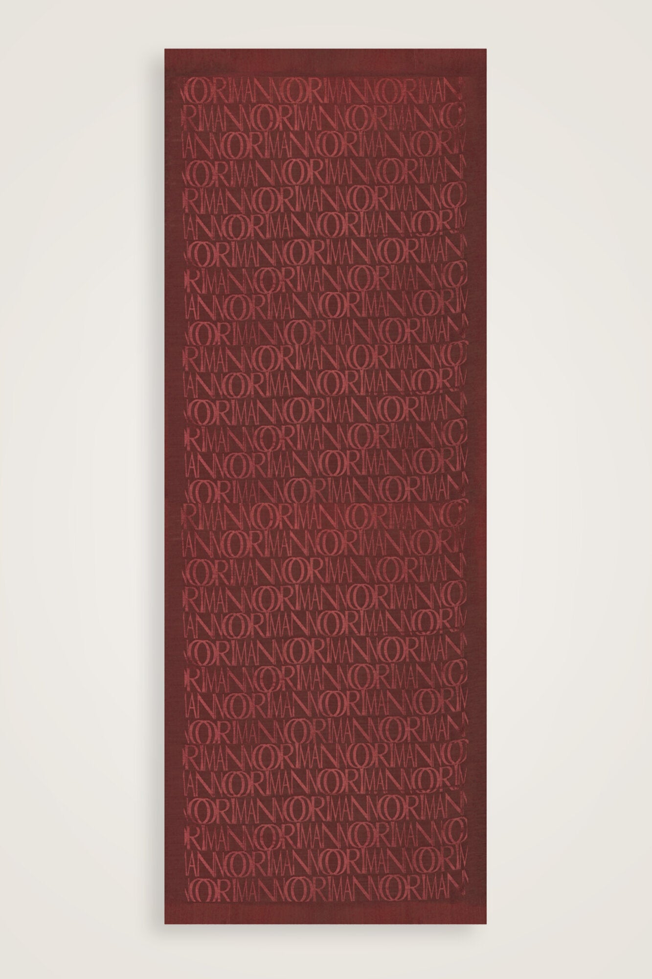 Monogram İmza Bordo Shiny Jakar Şal 70x200