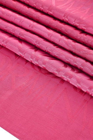 Monogram İmza Fuşya Shiny Jakar Şal 70x200