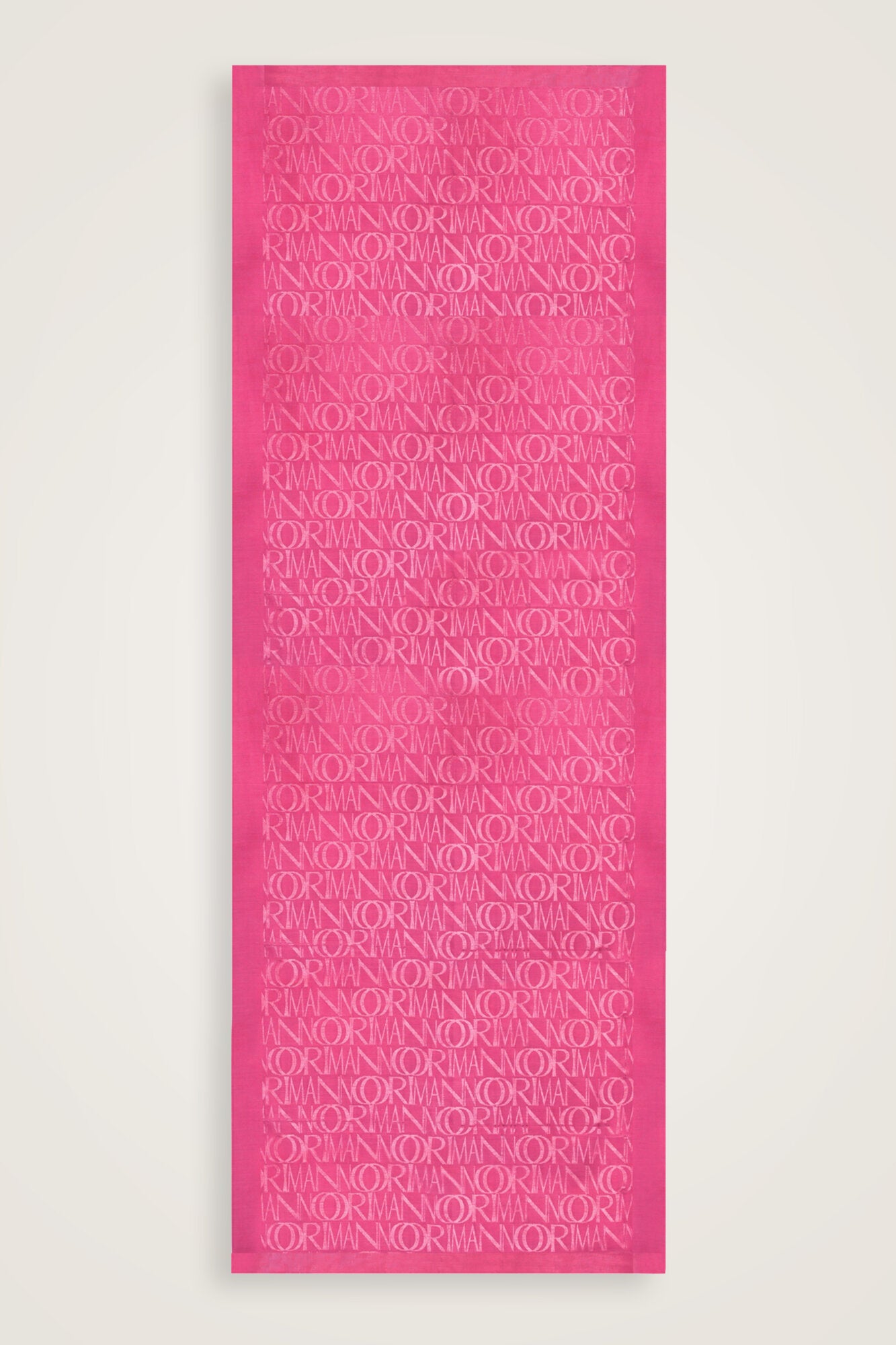 Monogram İmza Fuşya Shiny Jakar Şal 70x200