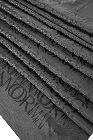 Monogram İmza Gri Shiny Jakar Şal 70x200