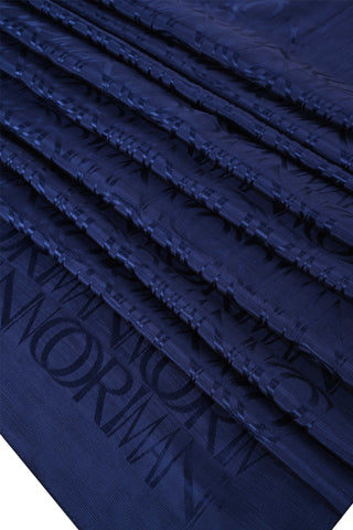 Monogram İmza Lacivert Shiny Jakar Şal 70x200