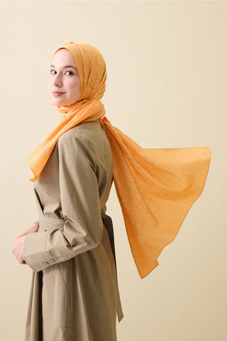 Monogram İmza Safran Shiny Jakar Şal 70x200
