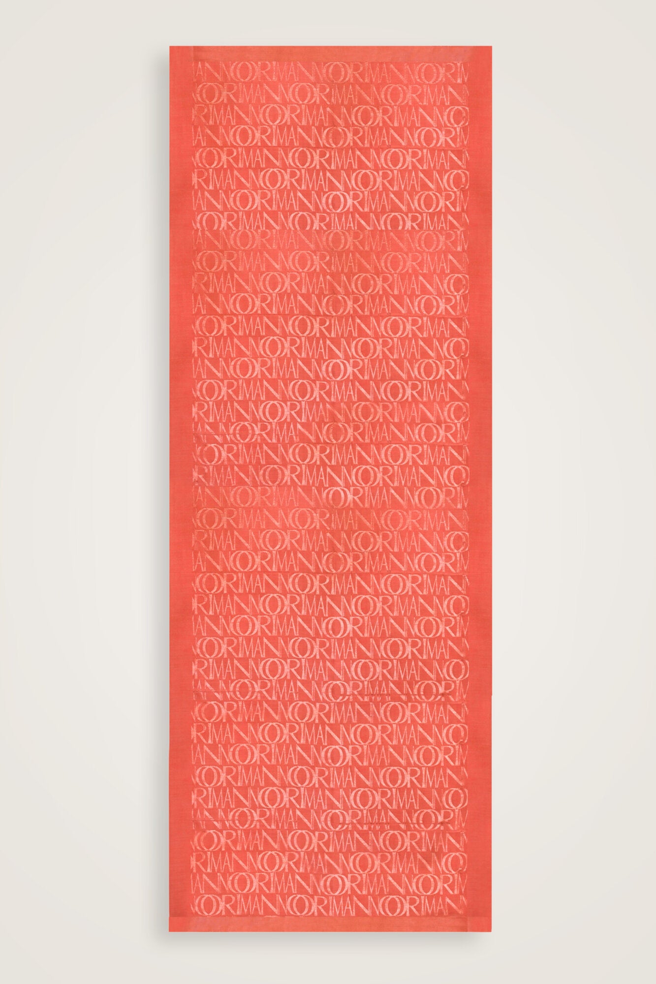 Monogram İmza Şeftali Shiny Jakar Şal 70x200