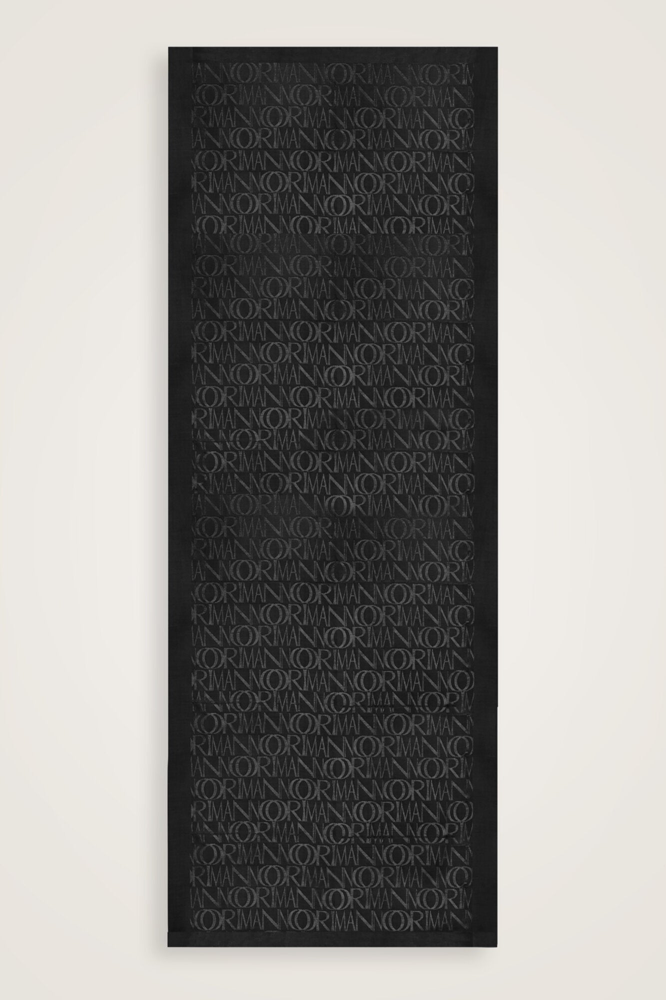 Monogram İmza Siyah Shiny Jakar Şal 70x200