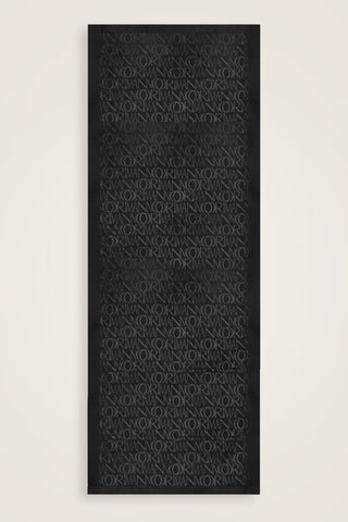 Monogram İmza Siyah Shiny Jakar Şal 70x200
