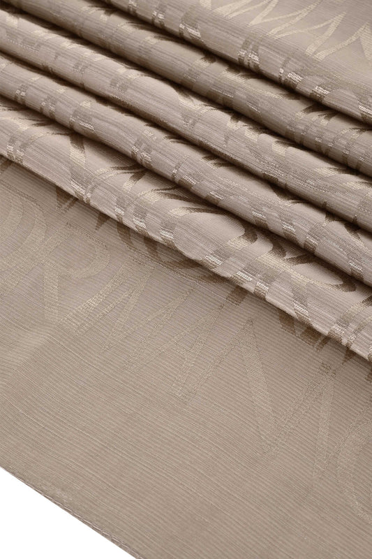 Monogram İmza Taş Rengi Shiny Jakar Şal 70x200