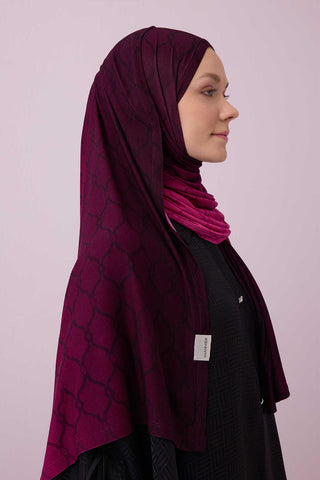 Kafes Bordo Degrade Supreme Şal 70x165