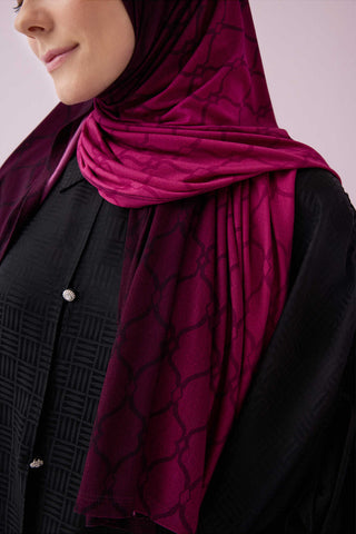 Kafes Bordo Degrade Supreme Şal 70x165