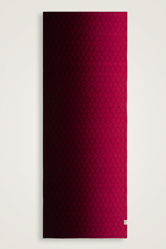Kafes Bordo Degrade Supreme Şal 70x165