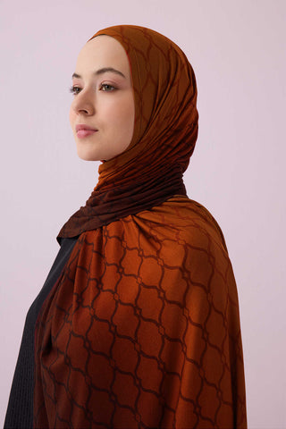 Kafes Taba Degrade Supreme Şal 70x175