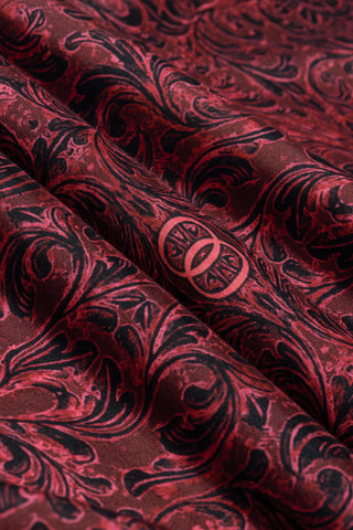 Kapı Desen Bordo Pamuk İpek Şal 70x210