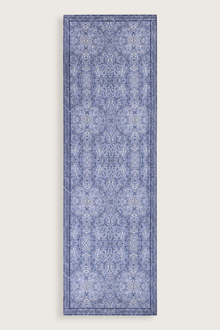 Kapı Desen Mavi Pamuk İpek Şal 70x210