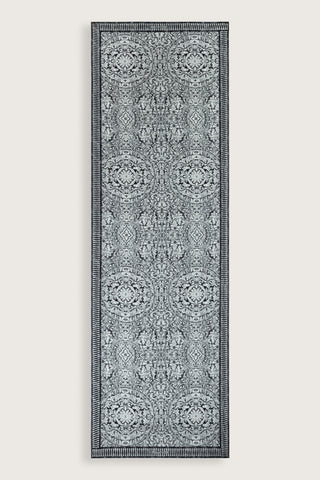 Kapı Desen Siyah-Beyaz Pamuk İpek Şal 70x210