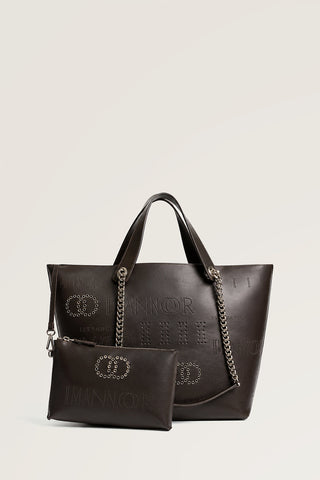 Kapsül Monogram Kahverengi Kol Çantası