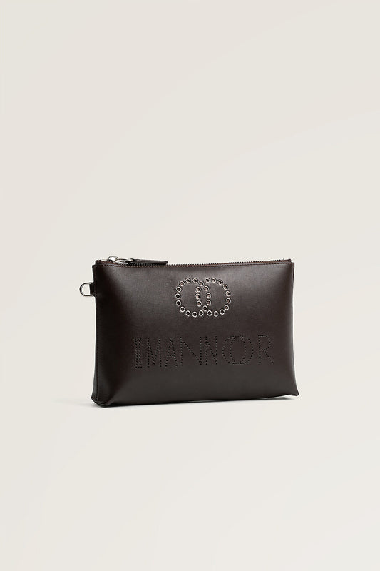 Kapsül Monogram Kahverengi Kol Çantası
