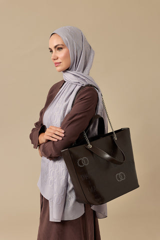 Kapsül Monogram Kahverengi Kol Çantası