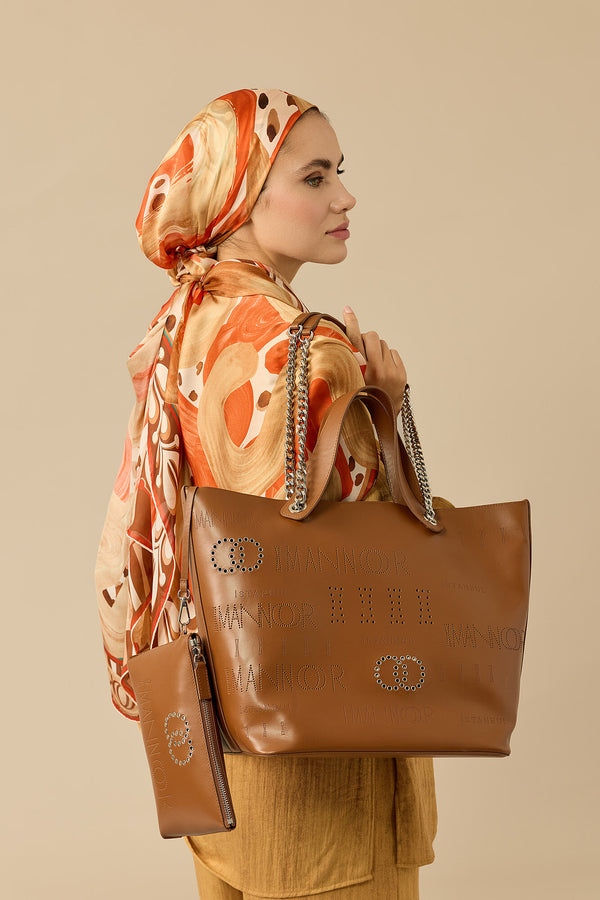 Capsule Monogram Tan Shoulder Bag