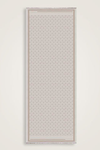Karanfil Monogram Bej İpek Şal 68x200