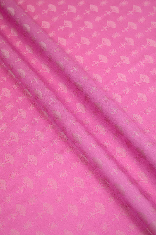 Karanfil Monogram Pembe İpek Şal 68x200