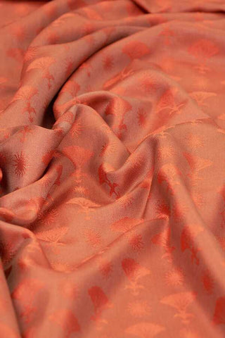 Karanfil Monogram Turuncu İpek Şal 68x200