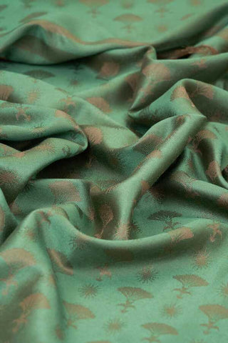 Karanfil Monogram Yeşil İpek Şal 68x200