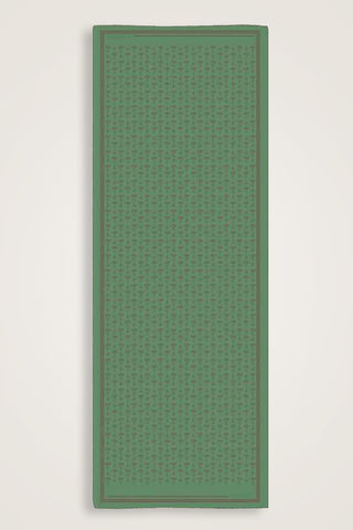 Karanfil Monogram Yeşil İpek Şal 68x200