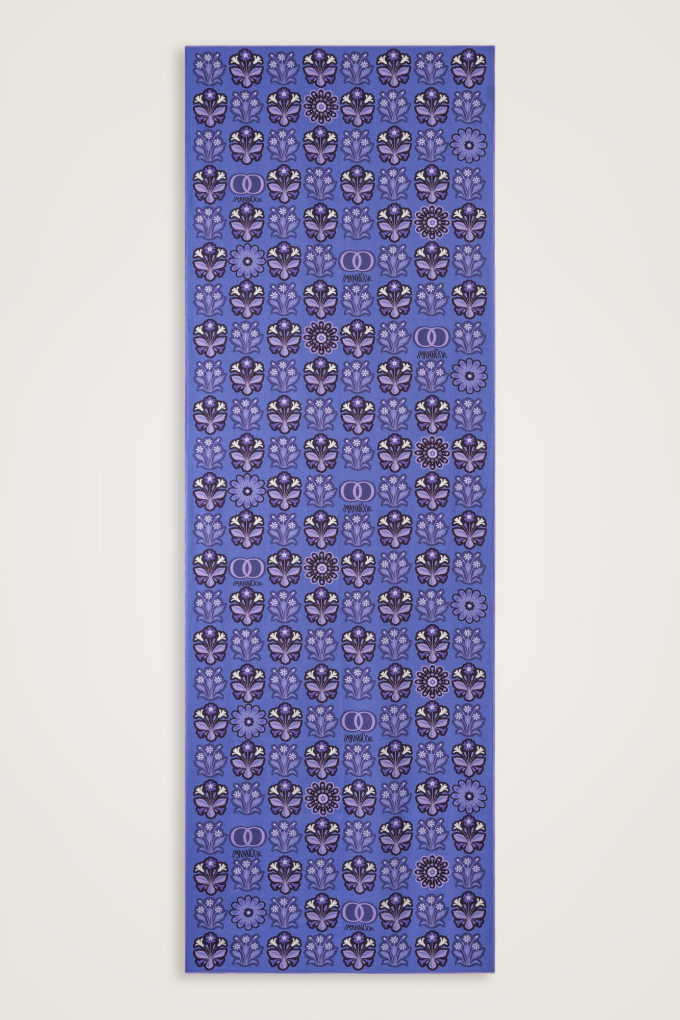 Kır Çiçeği Mor-Denim Pamuk İpek Şal 70x210