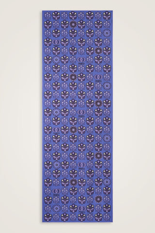 Kır Çiçeği Mor-Denim Pamuk İpek Şal 70x210