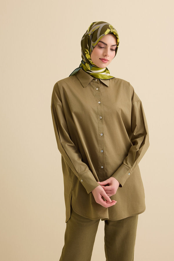Cotton Khaki Shirt