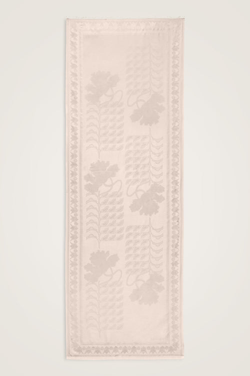 Kufi Light Powder Jacquard Silk Shawl