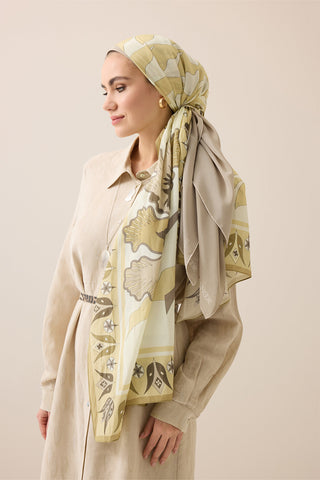 Kufi Arpa Floş Pamuk Şal 70x210