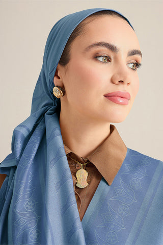 Kufi Denim Modal İpek Şal 70x200