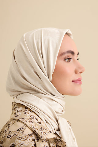 Kufi Kemik Jakar İpek Şal 70x200
