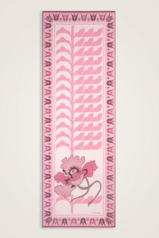 Kufi Pembe Floş Pamuk Şal 70x210