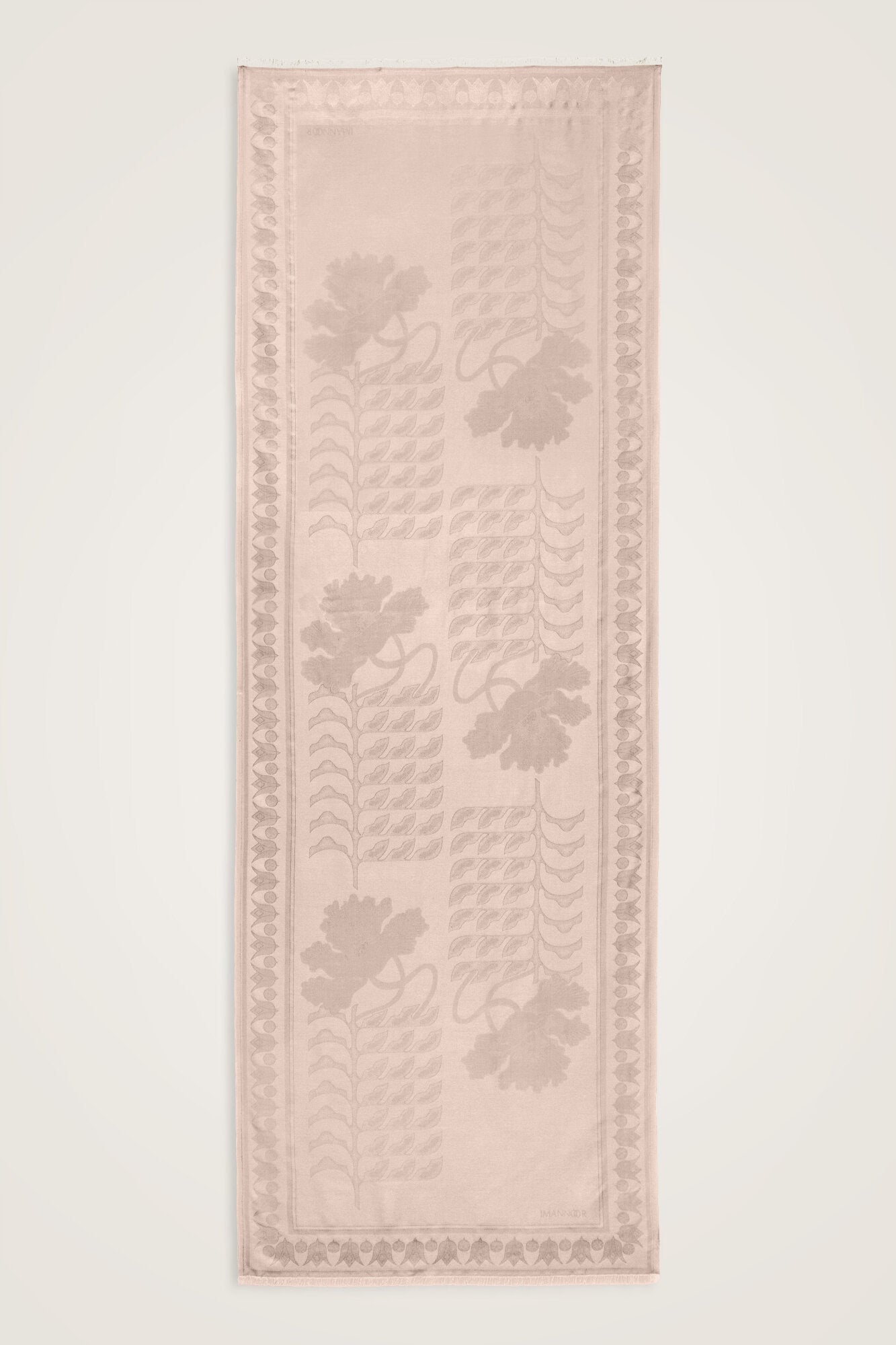 Kufi Pudra Jakar İpek Şal 70x200