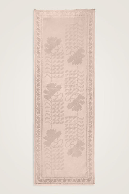 Kufi Pudra Jakar İpek Şal 70x200
